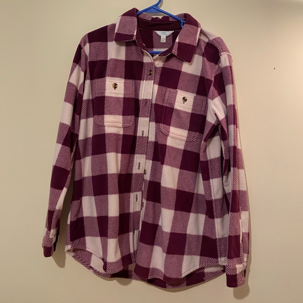 Purple checkered soft flannel